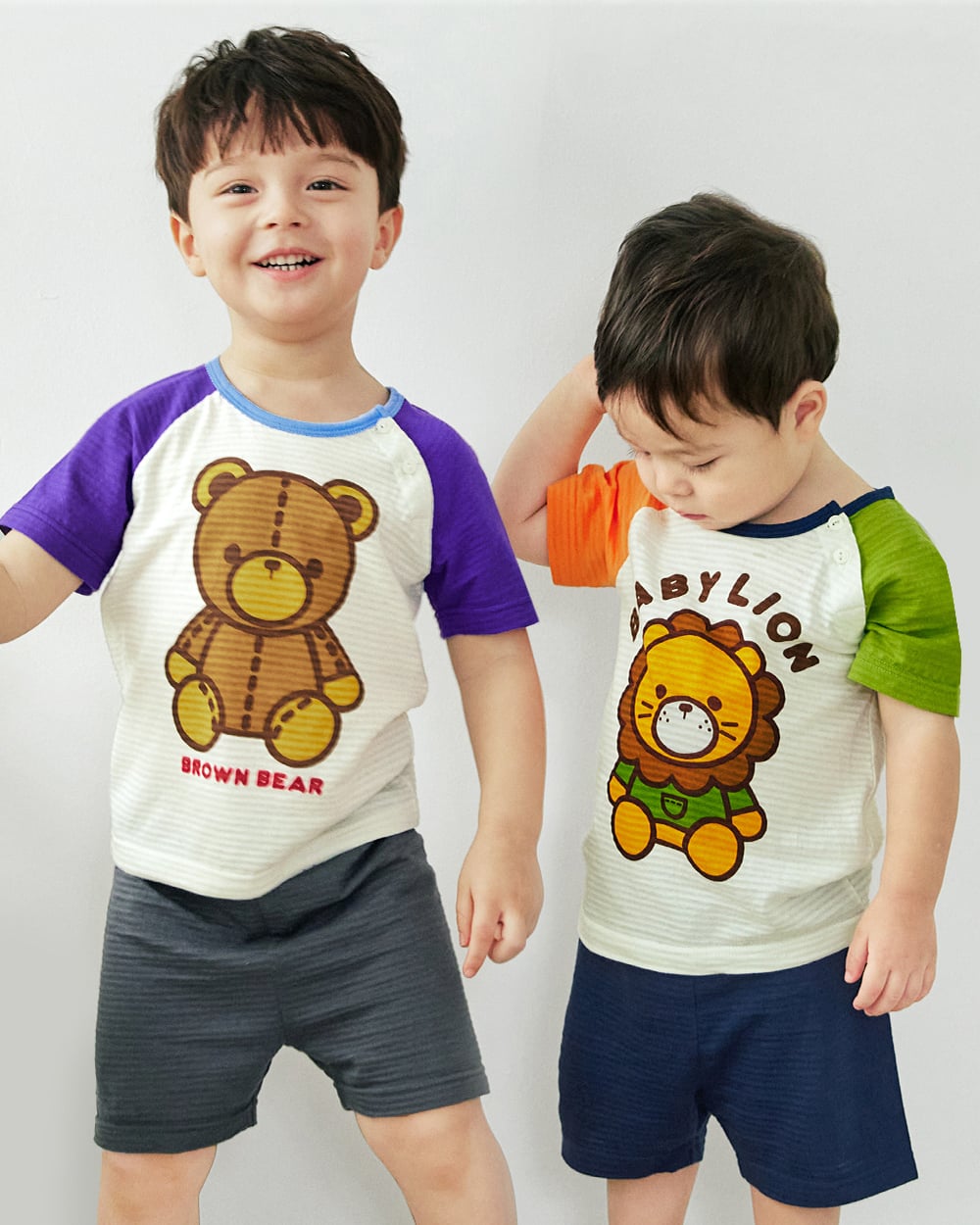 Bộ đồ ngắn cotton giấy bé gái và bé trai U3152