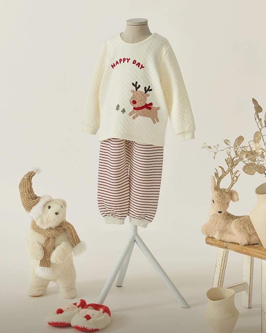 Bộ dài tay chần bông dày vừa cho bé trai và bé gái U1289