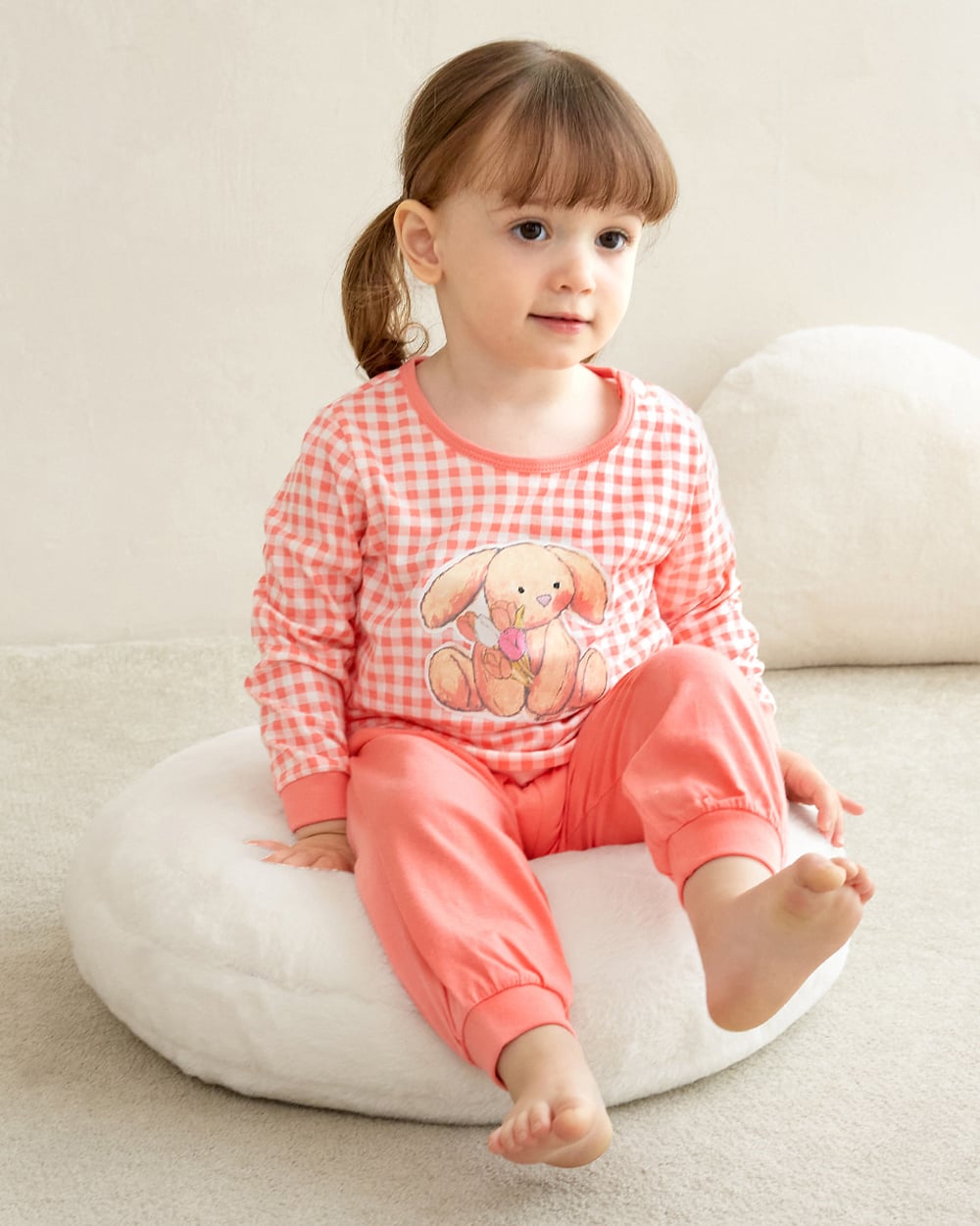 Bộ đồ dài dáng rộng cotton mịn bé gái U1187