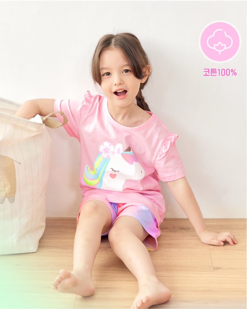 Bộ đồ ngắn cotton mịn bé gái U3112