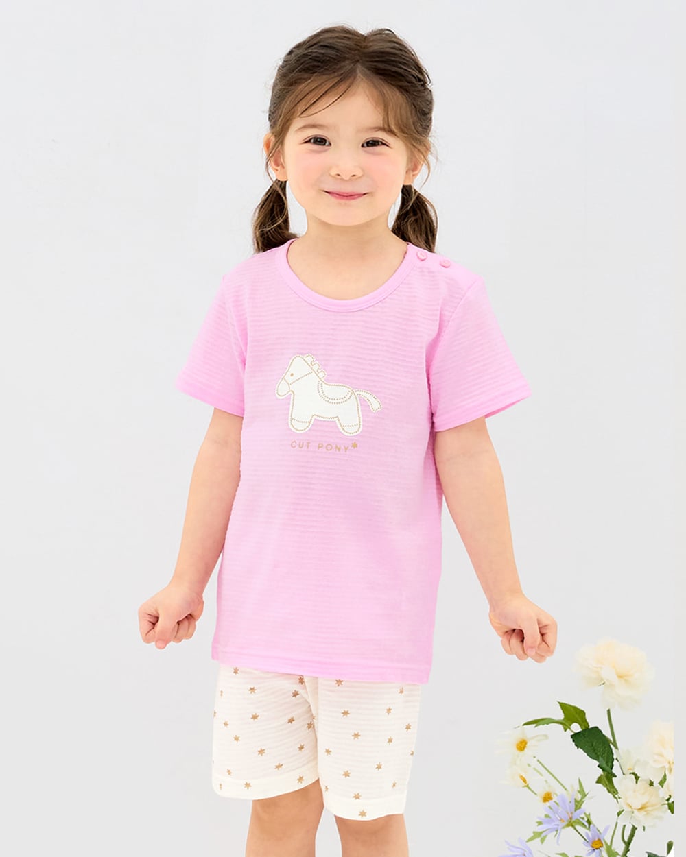 Bộ đồ ngắn cotton giấy bé gái U3206