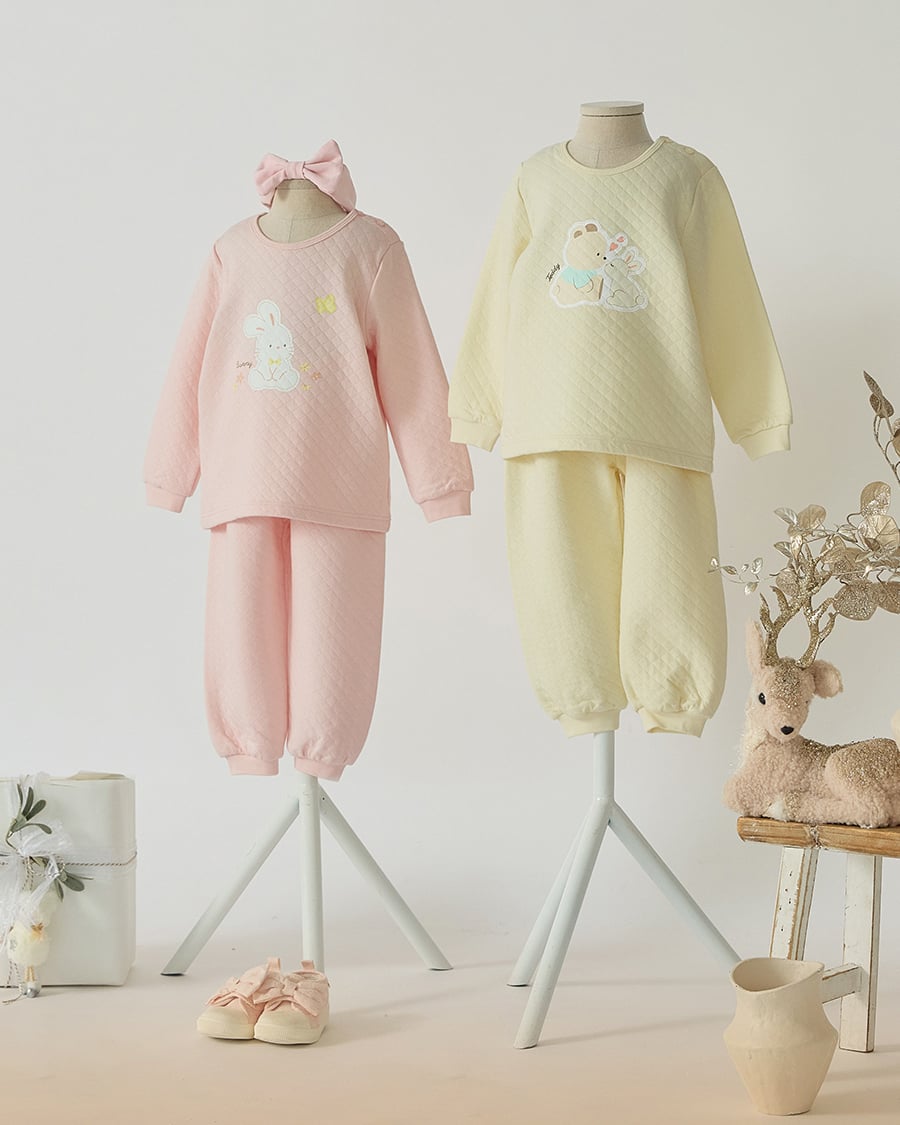 Bộ dài tay chần bông dày vừa cho bé gái U1292