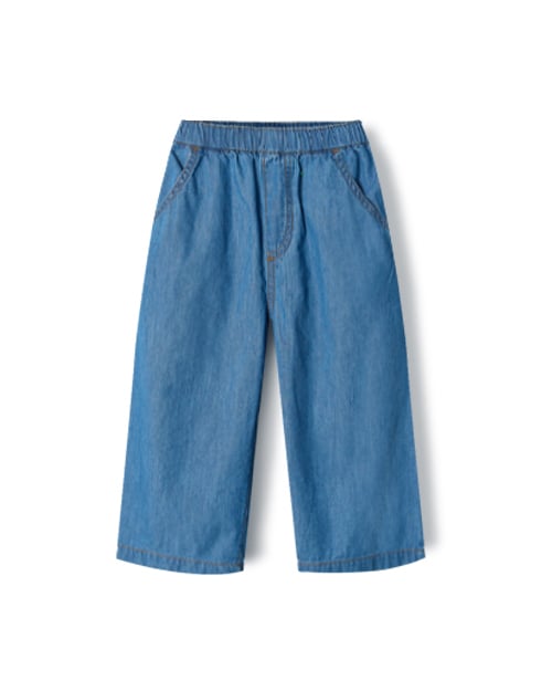 Quần dài siêu nhẹ vải denim cotton dáng suông, mỏng mềm mại U950Q