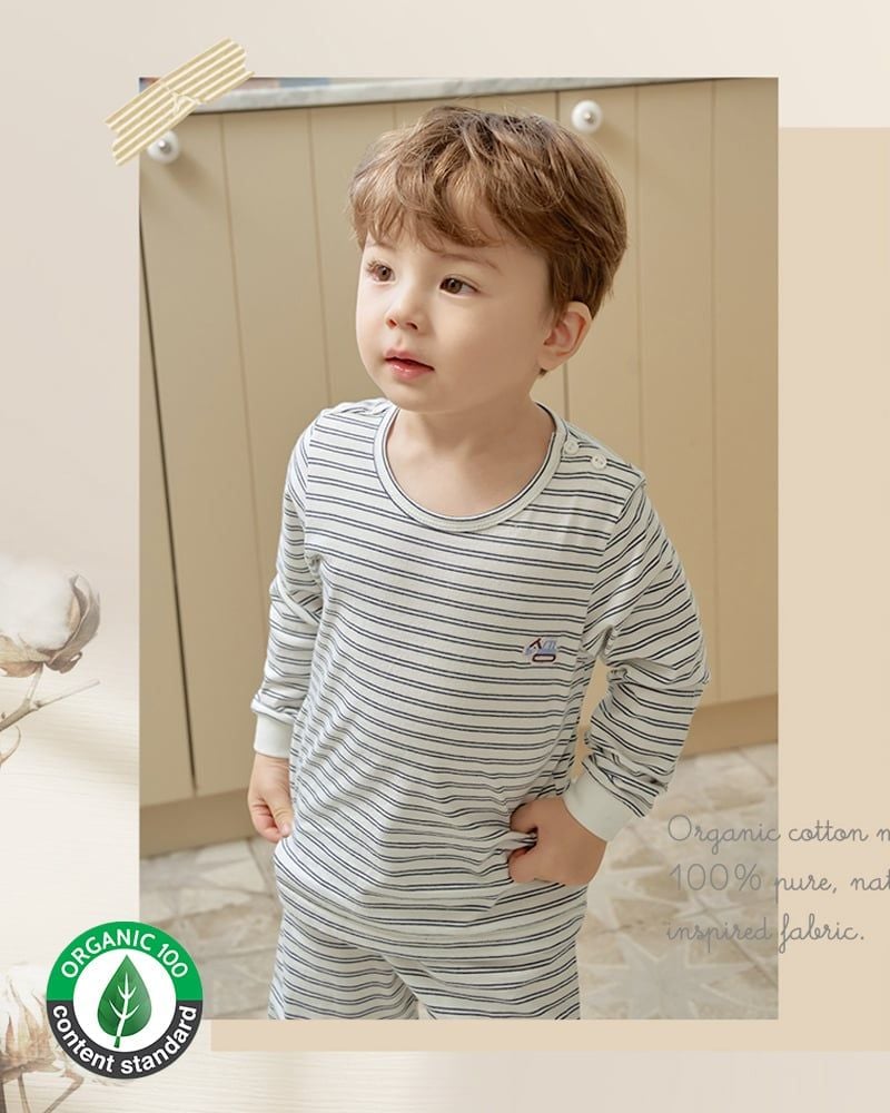 Bộ đồ dài cotton mịn dáng rộng bé trai U1317