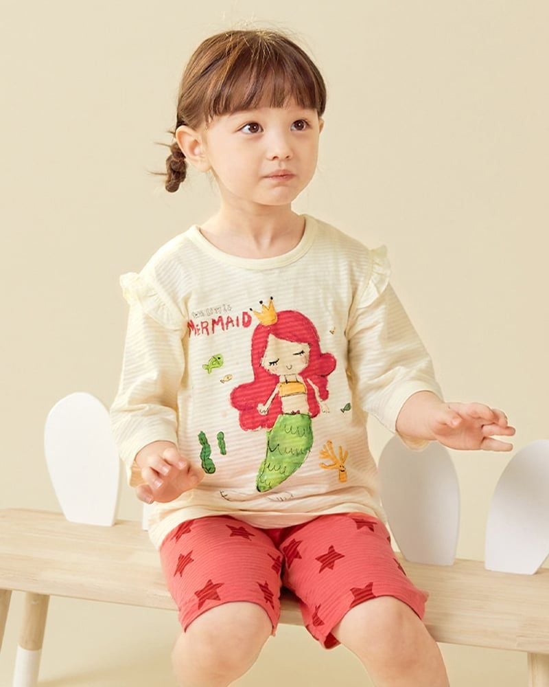 Bộ đồ lửng cotton giấy bé gái U2063