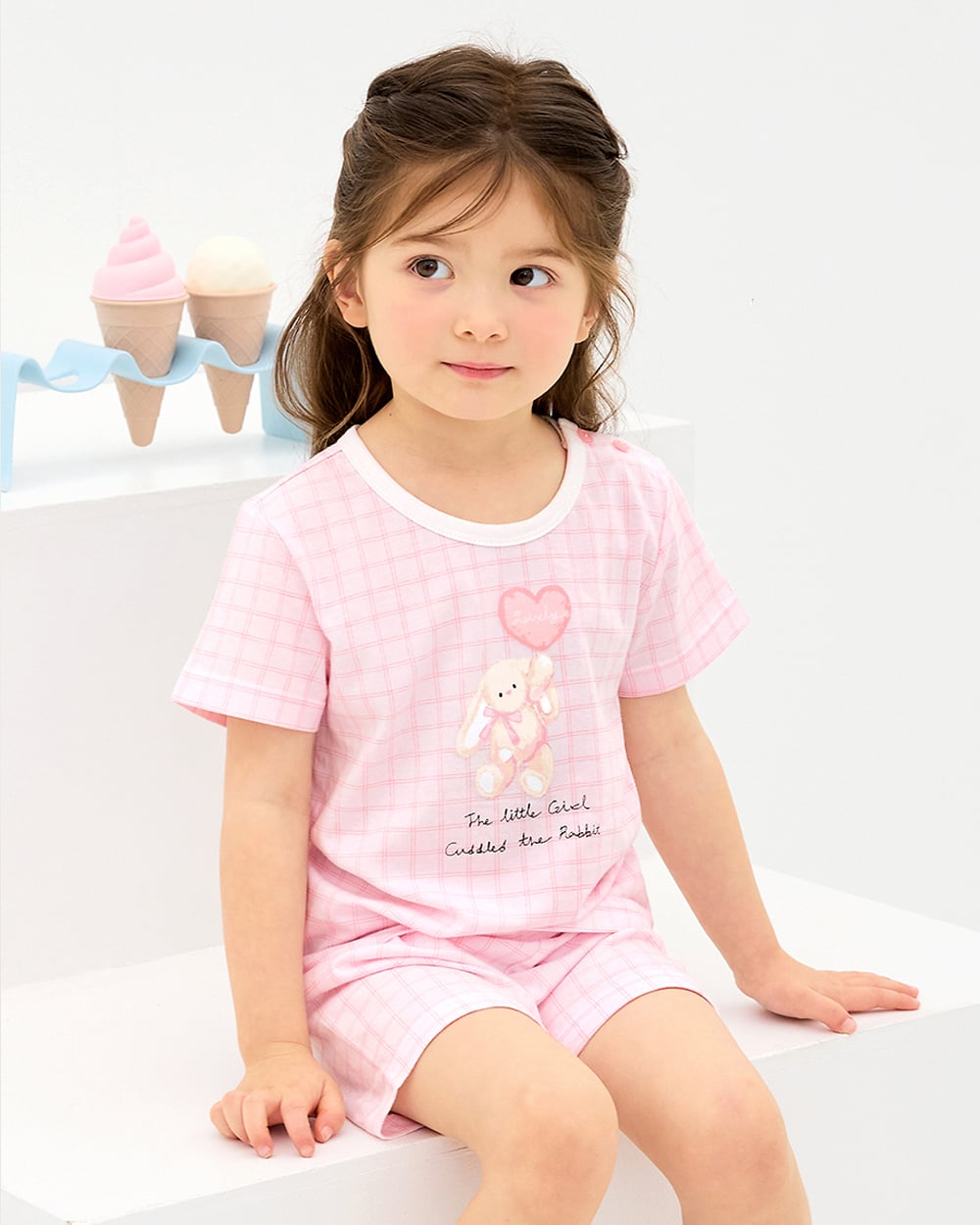 Bộ đồ ngắn cotton mịn bé gái U3197