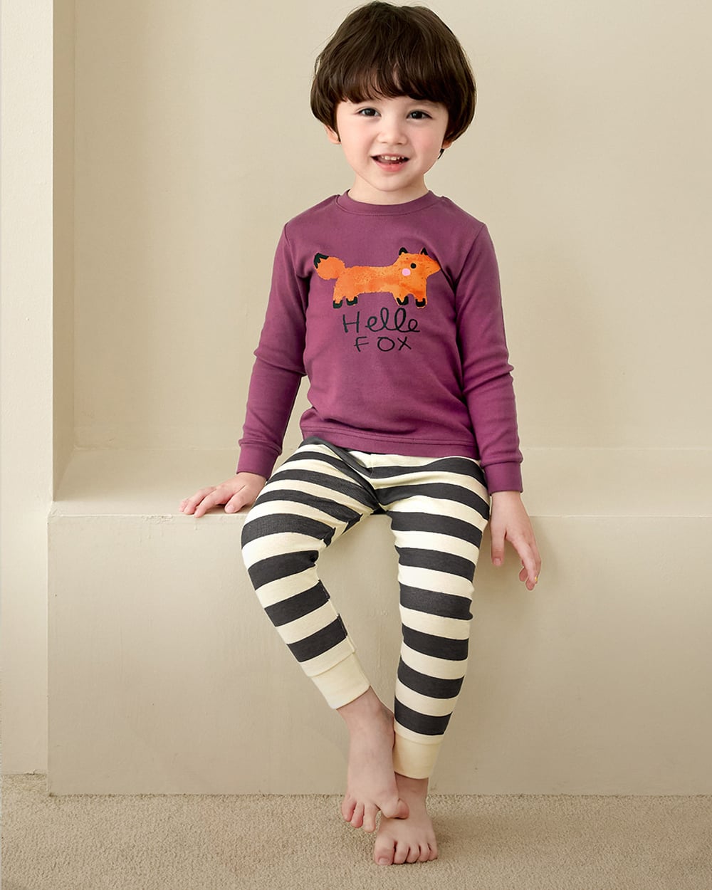 Bộ đồ dài dáng ôm cotton mịn bé trai và bé gái U1204