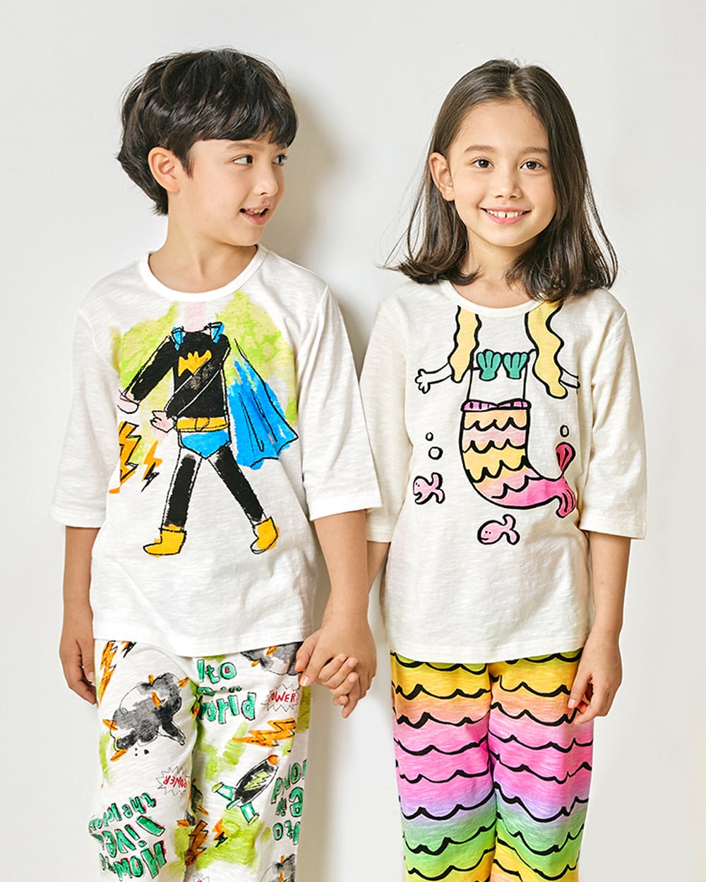 Bộ đồ lửng cotton mịn bé gái U2142