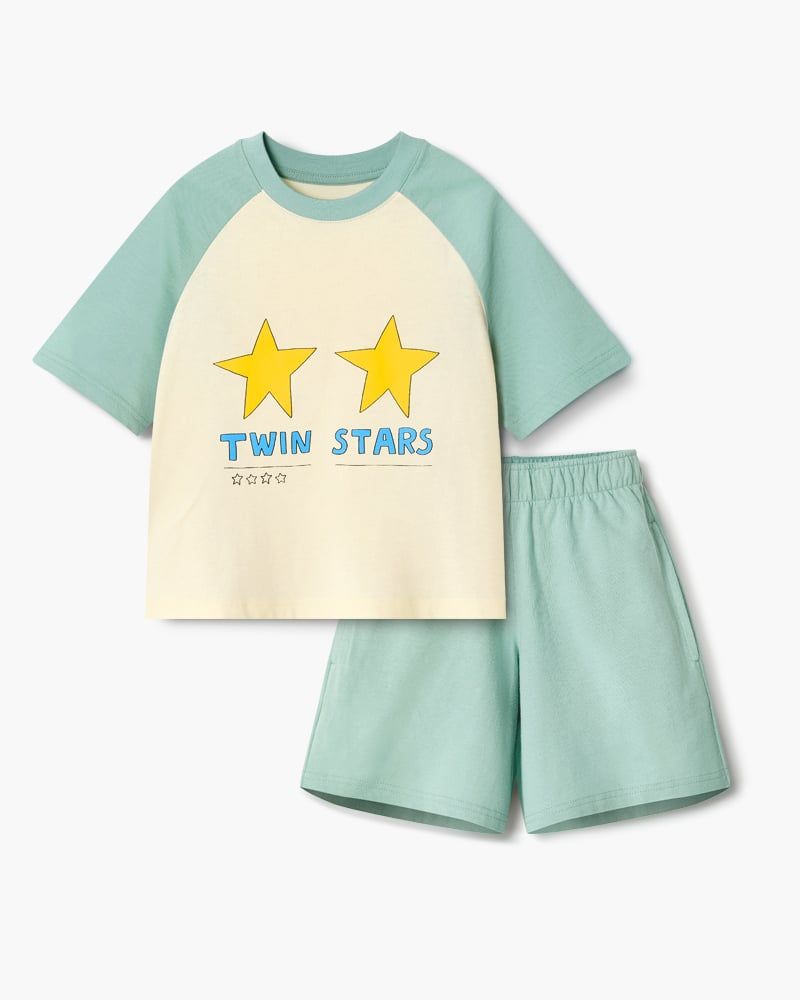 Bộ đồ ngắn cotton mịn bé trai và bé gái U3180