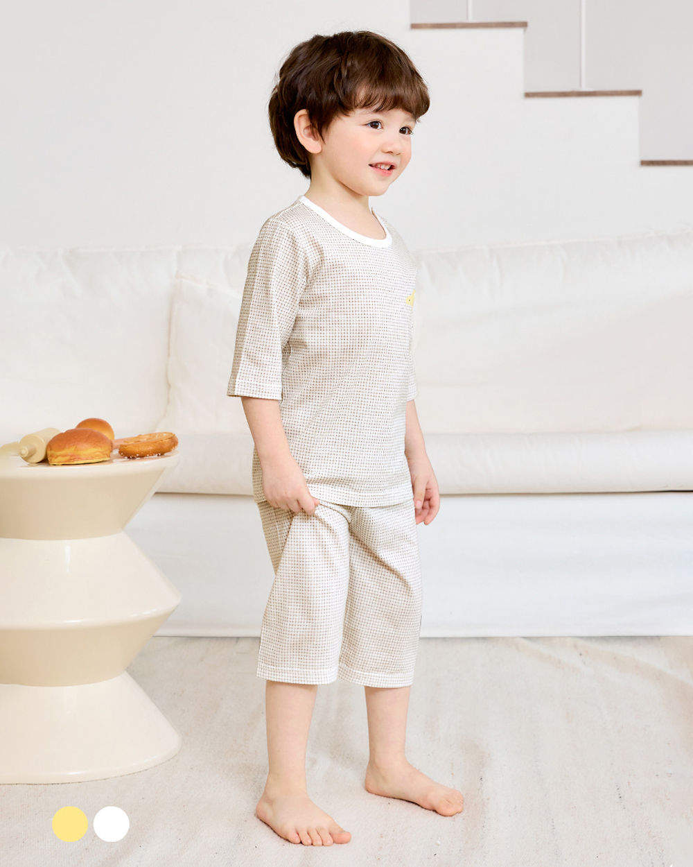 Bộ đồ lửng cotton mịn bé bé trai U2132