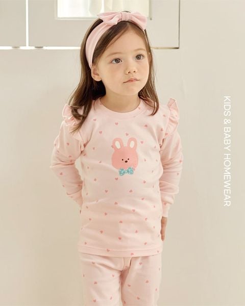 Bộ đồ dài dáng ôm cotton spandex bé gái U1319