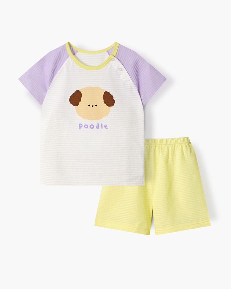 Bộ đồ ngắn raglan cotton giấy bé trai U3225