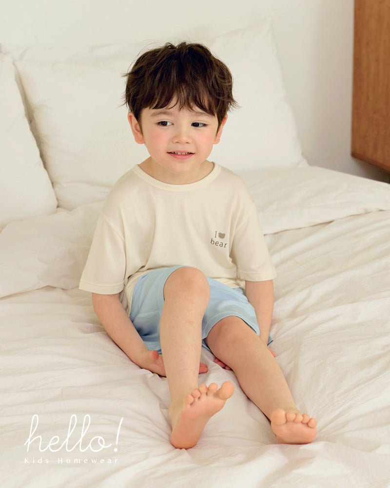 Bộ đồ ngắn mặc nhà vải Tencel Modal siêu mềm mát bé trai và bé gái U3233