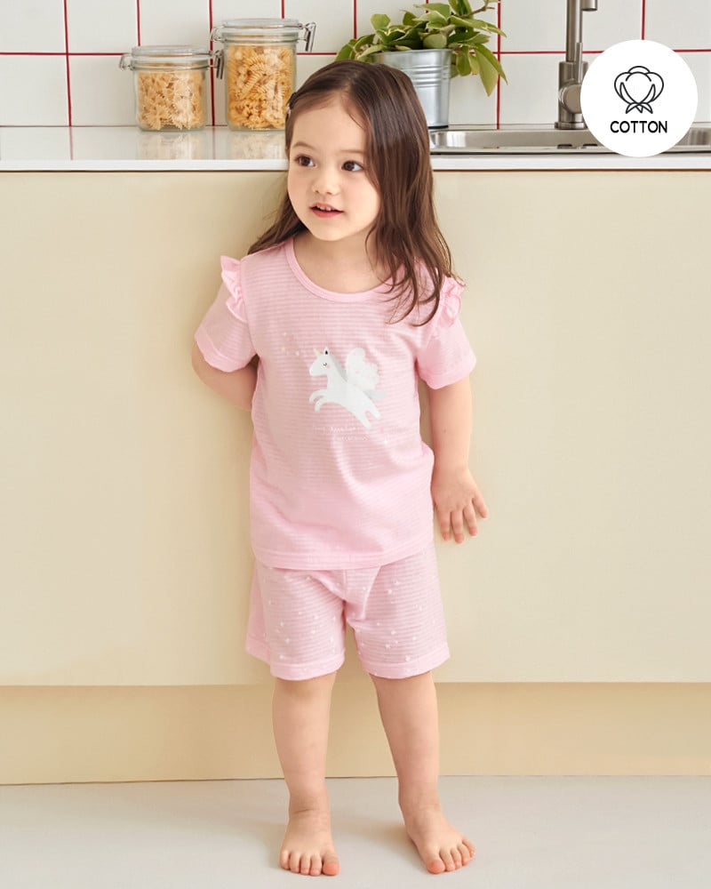 Bộ đồ ngắn cotton giấy bé gái U3228