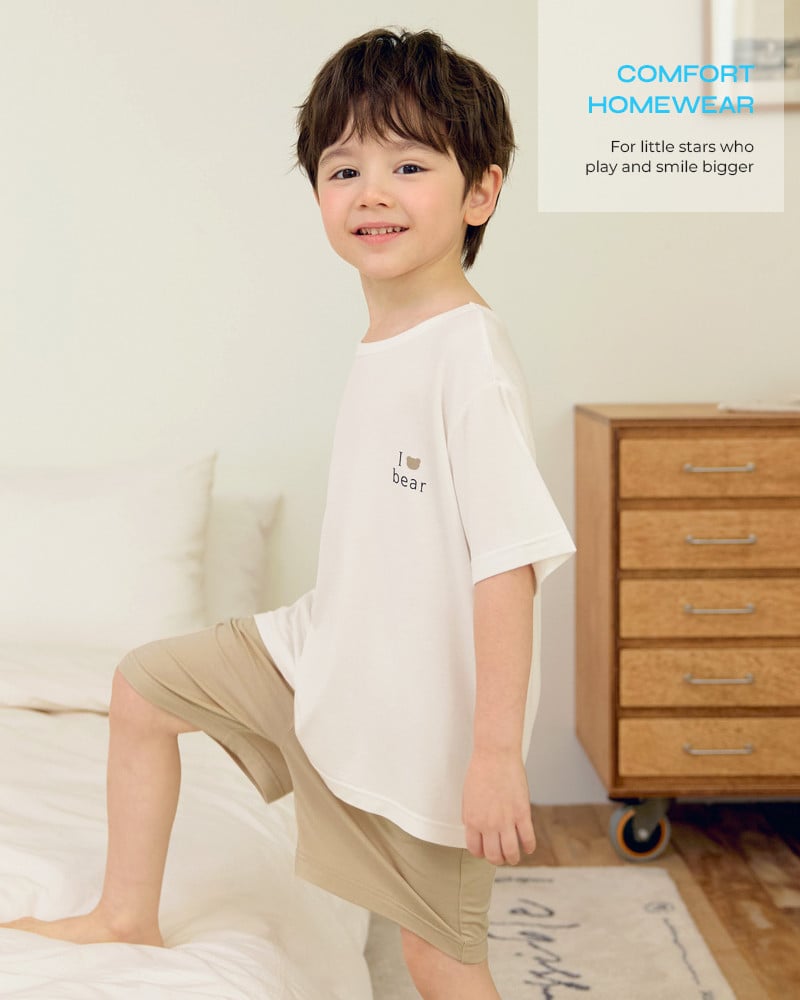 Bộ đồ ngắn mặc nhà vải Tencel Modal siêu mềm mát bé trai và bé gái U3232