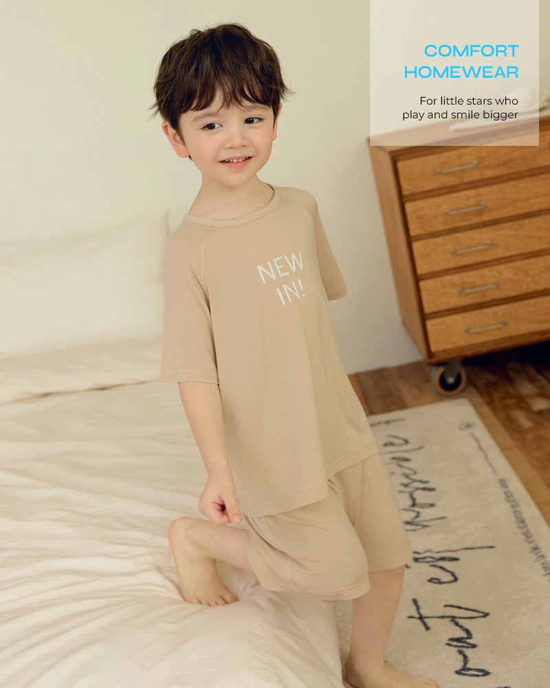 Bộ đồ ngắn mặc nhà vải Tencel Modal siêu mềm mát bé trai và bé gái U3237