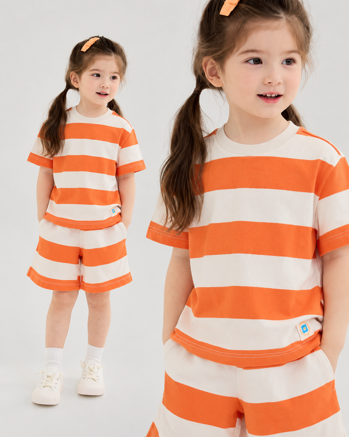 Bộ đồ ngắn cotton mịn bé trai và bé gái U3192