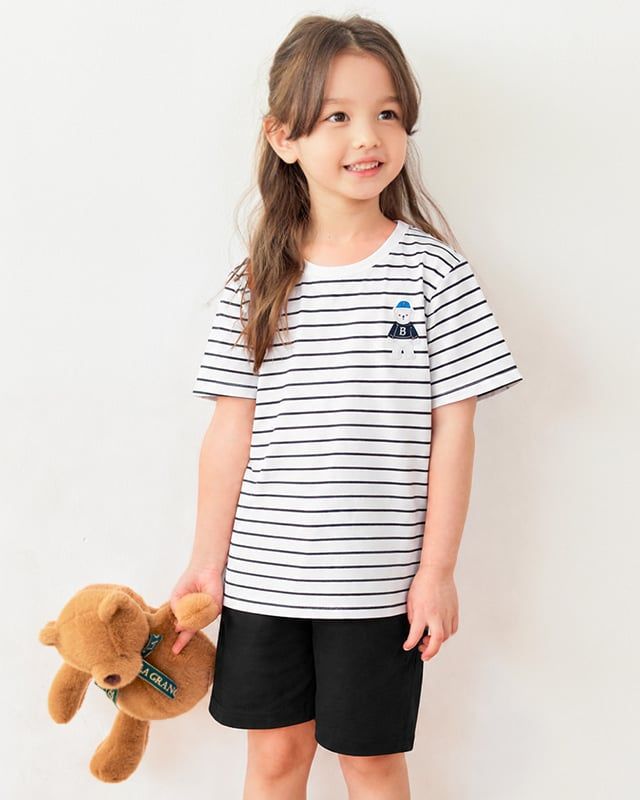 Bộ đồ ngắn cotton mịn bé trai và bé gái U3231