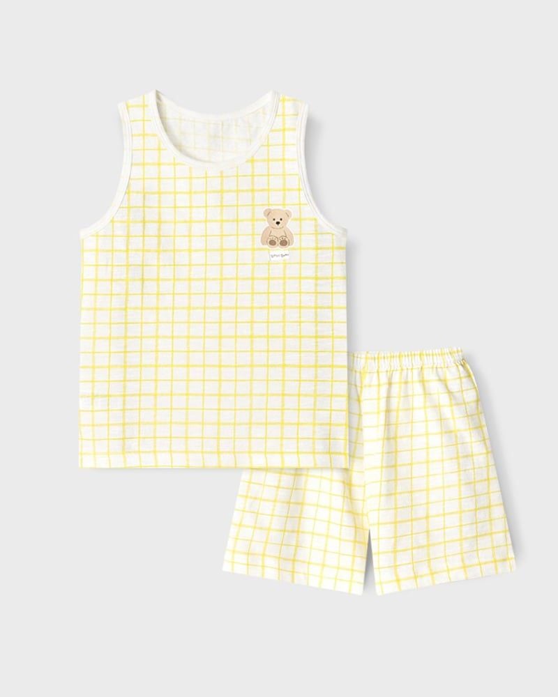 Bộ đồ ba lỗ cotton mịn bé trai và bé gái U4095