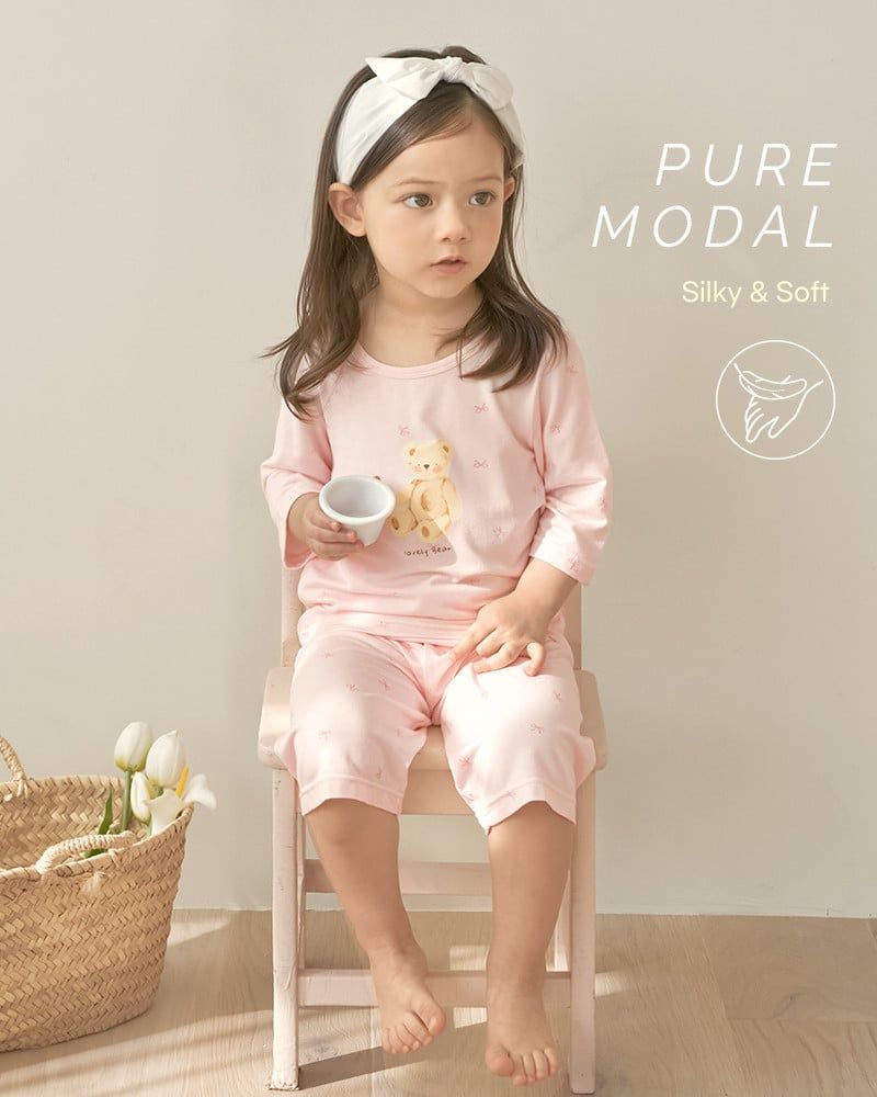 Bộ đồ lửng vải Tencel Modal siêu mềm mịn cho bé gái U2169