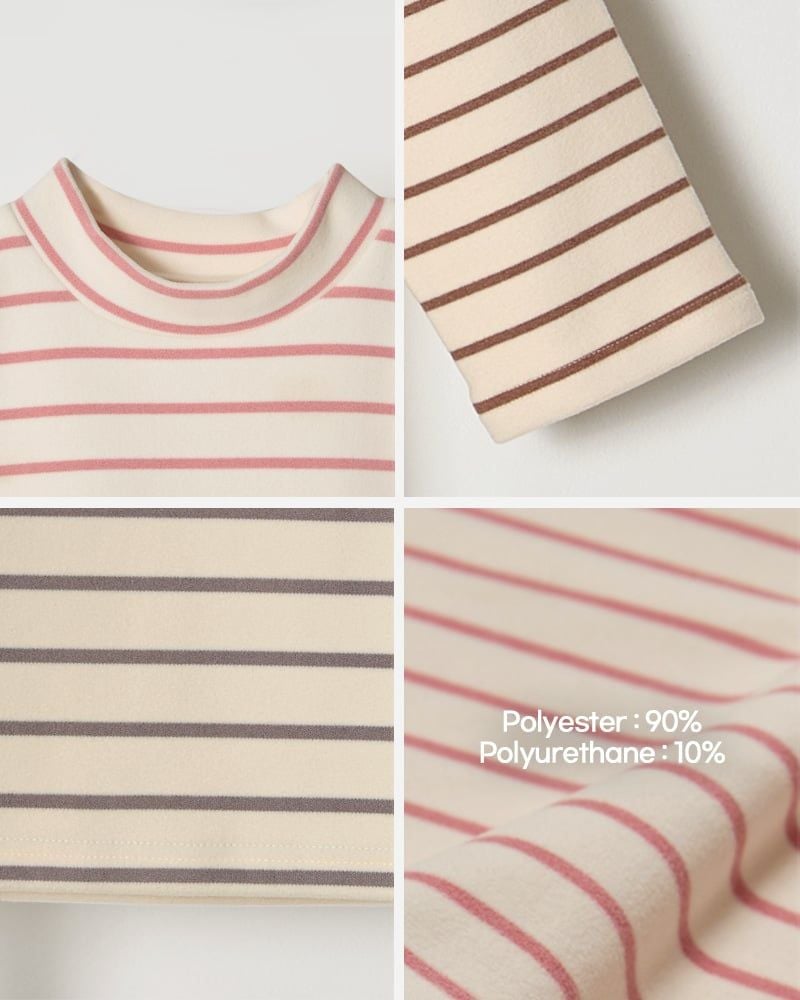 Áo thun dài tay cổ 3 phân vải nỉ cào bông ấm bé trai và bé gái U900G