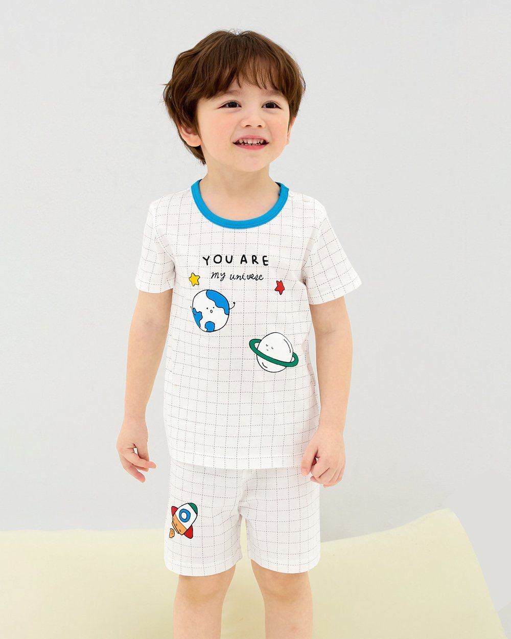 Bộ đồ ngắn cotton mịn bé trai U3203