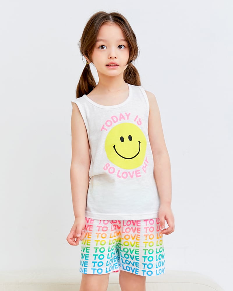 Bộ đồ ba lỗ cotton mịn bé gái U4051