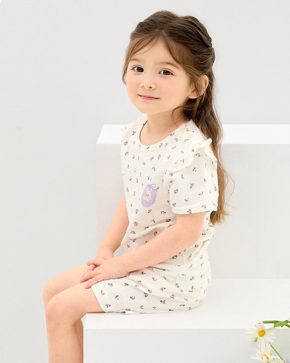 Bộ đồ ngắn cotton mịn bé gái U3208