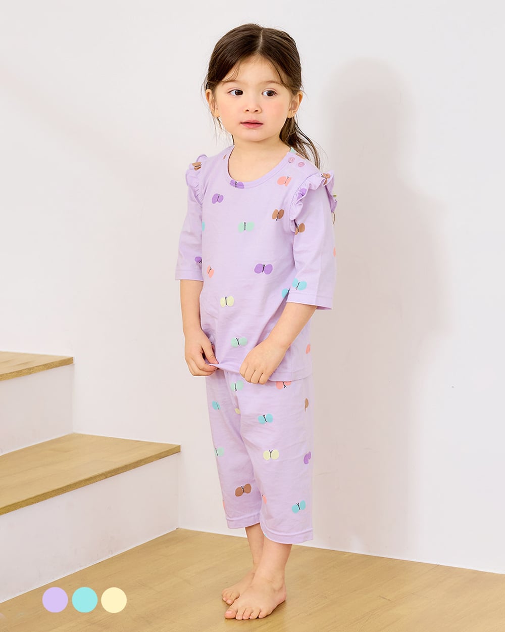 Bộ đồ lửng cotton mịn bé gái U2156