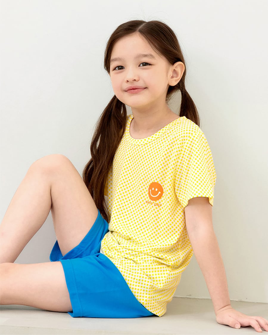Bộ đồ ngắn Cool Feel mịn mỏng mát bé trai và bé gái U3166
