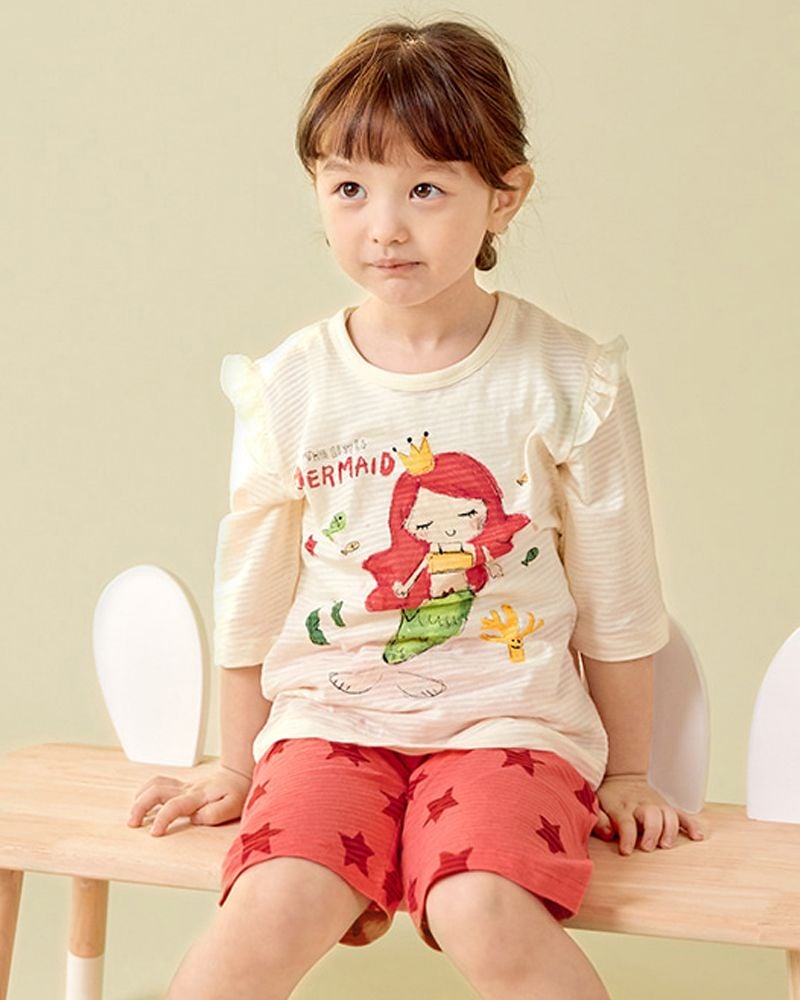 Bộ đồ lửng cotton giấy bé gái U2063