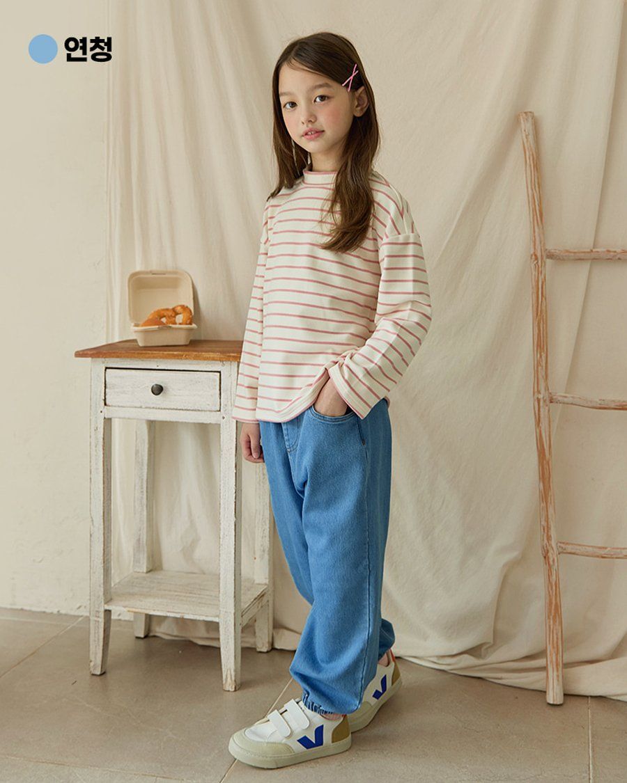 Áo thun dài tay cổ 3 phân vải nỉ cào bông ấm bé trai và bé gái U900G