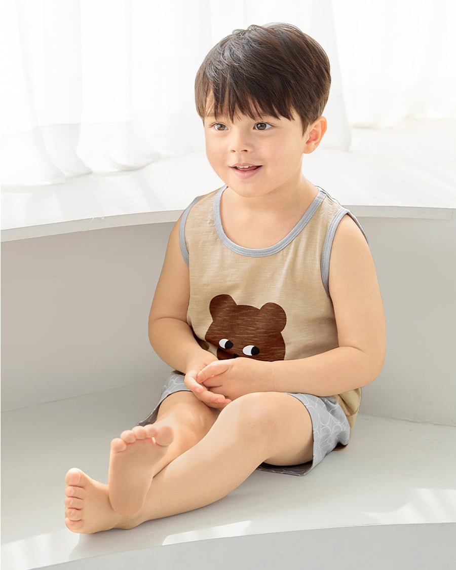 Bộ đồ ba lỗ cotton mịn bé trai và bé gái U4073