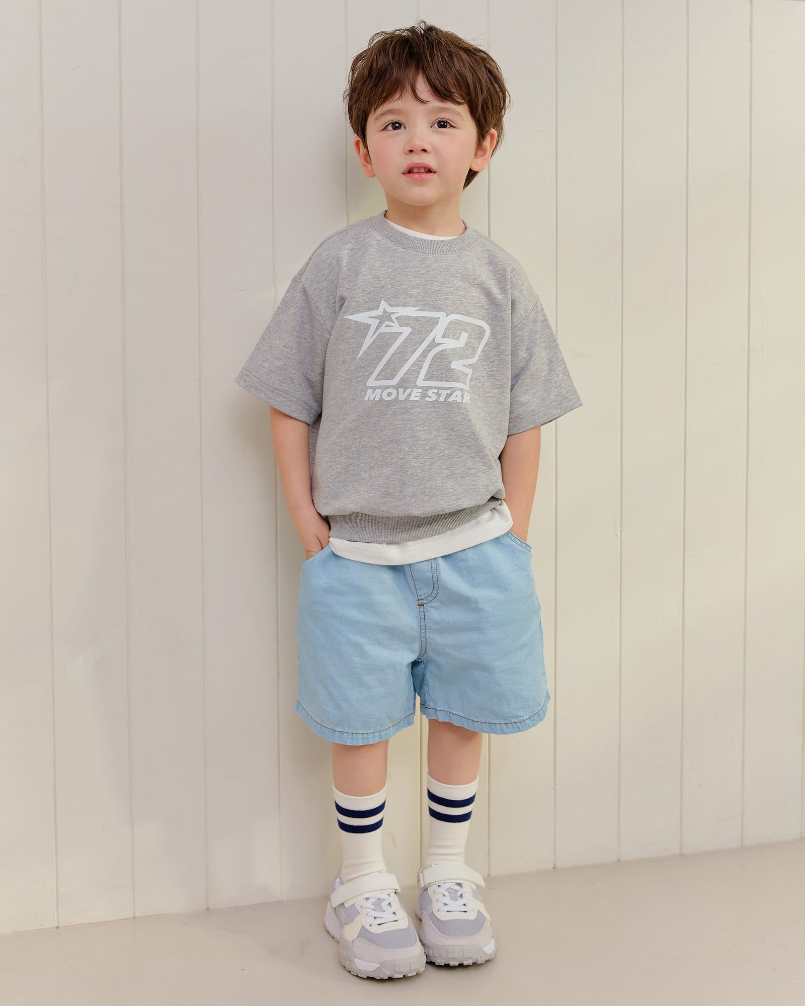 Quần short siêu nhẹ vải denim cotton mỏng mềm mại U950X