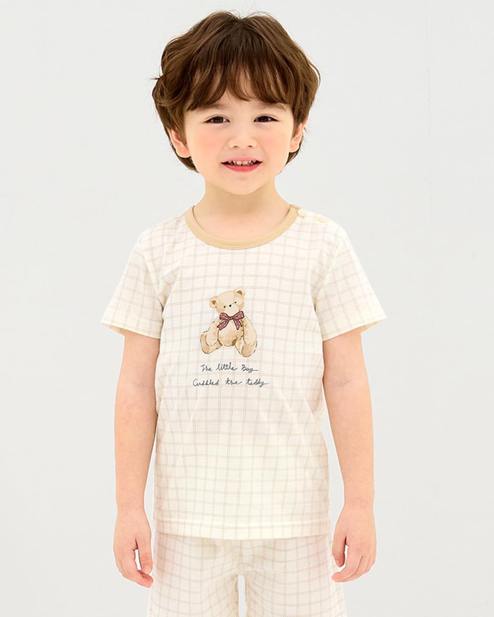 Bộ đồ ngắn cotton mịn bé trai và bé gái U3196