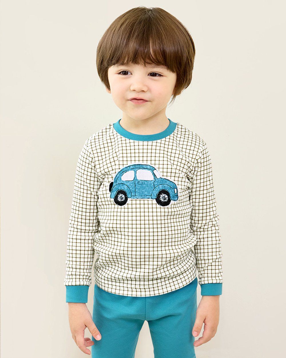 Bộ đồ dài dáng ôm cotton mịn bé trai U1196