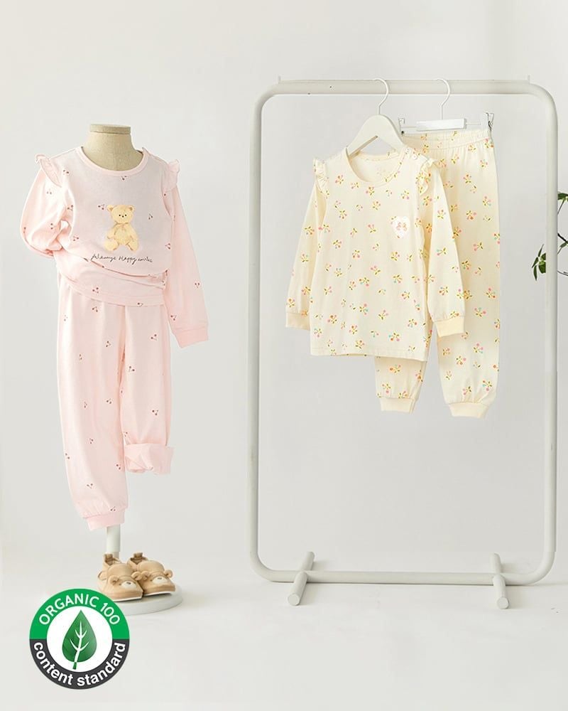 Bộ đồ dài cotton mịn dáng rộng bé gái U1314
