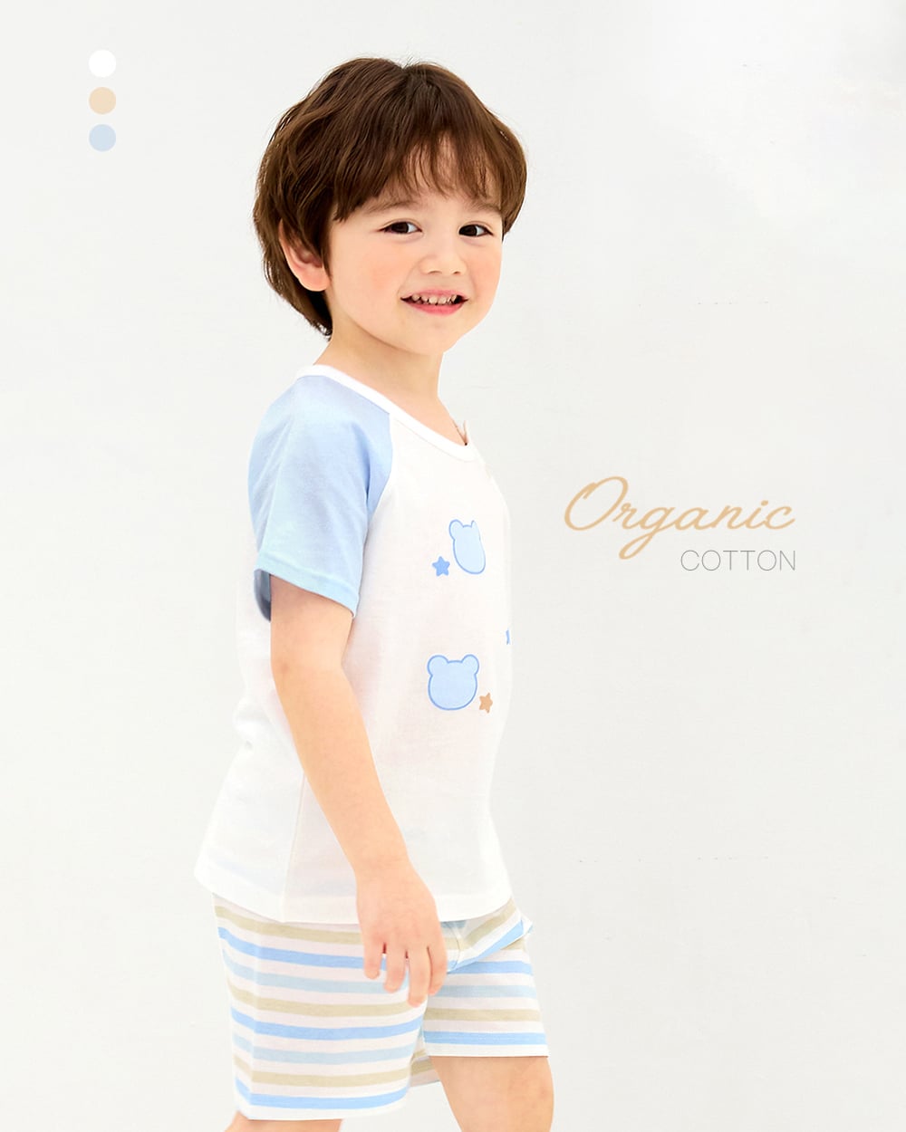Bộ đồ ngắn cotton mịn bé trai và bé gái U3210
