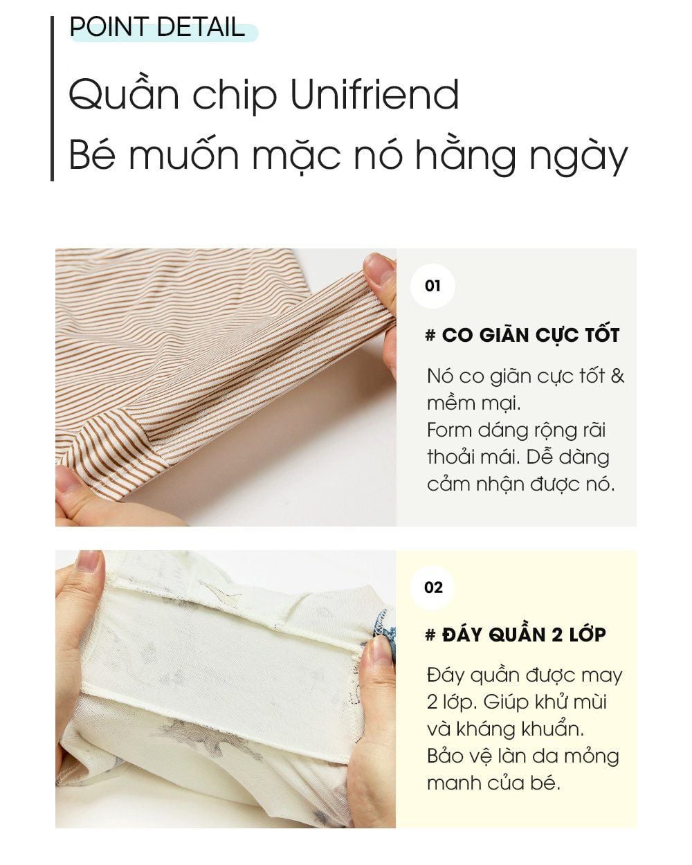 Set 3 quần chip đùi vải Tencel cho bé trai U6060