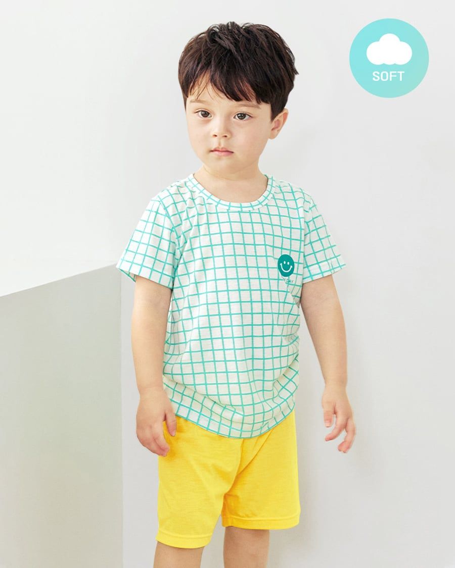 Bộ đồ ngắn Cool Feel mịn mỏng mát bé trai và bé gái U3164