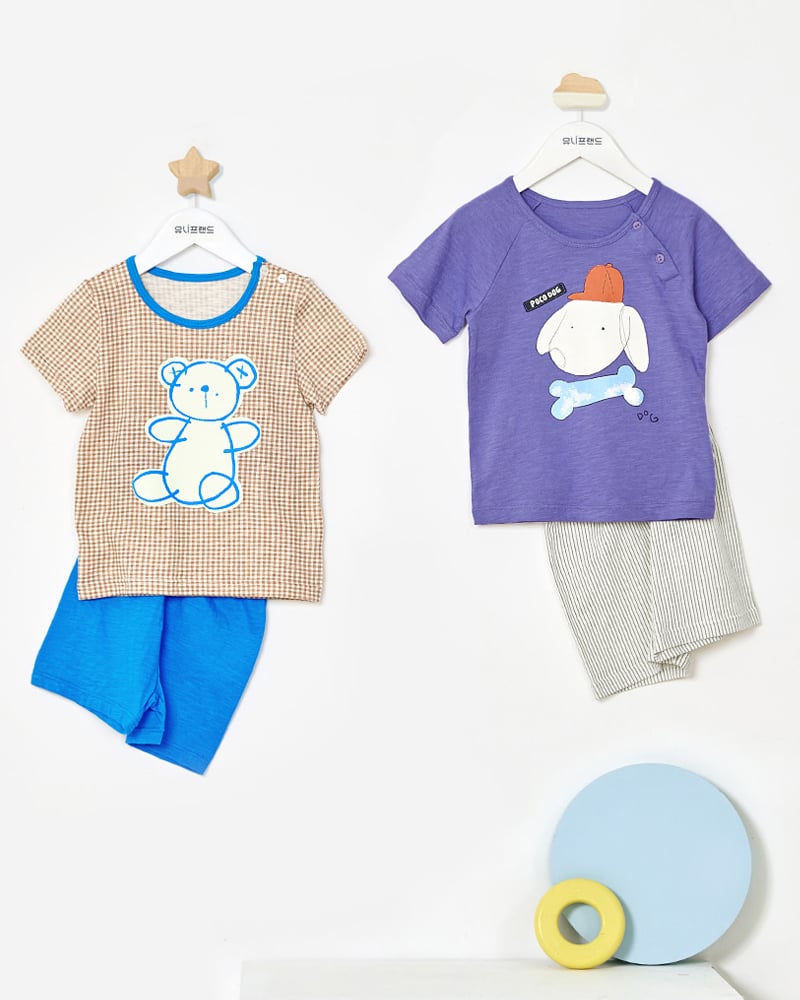 Bộ đồ ngắn cotton mịn bé trai U3107