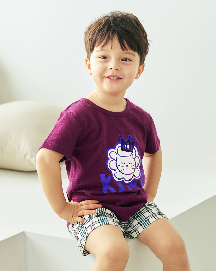 Bộ đồ ngắn cotton giấy phối cotton mịn bé gái và bé trai U3144