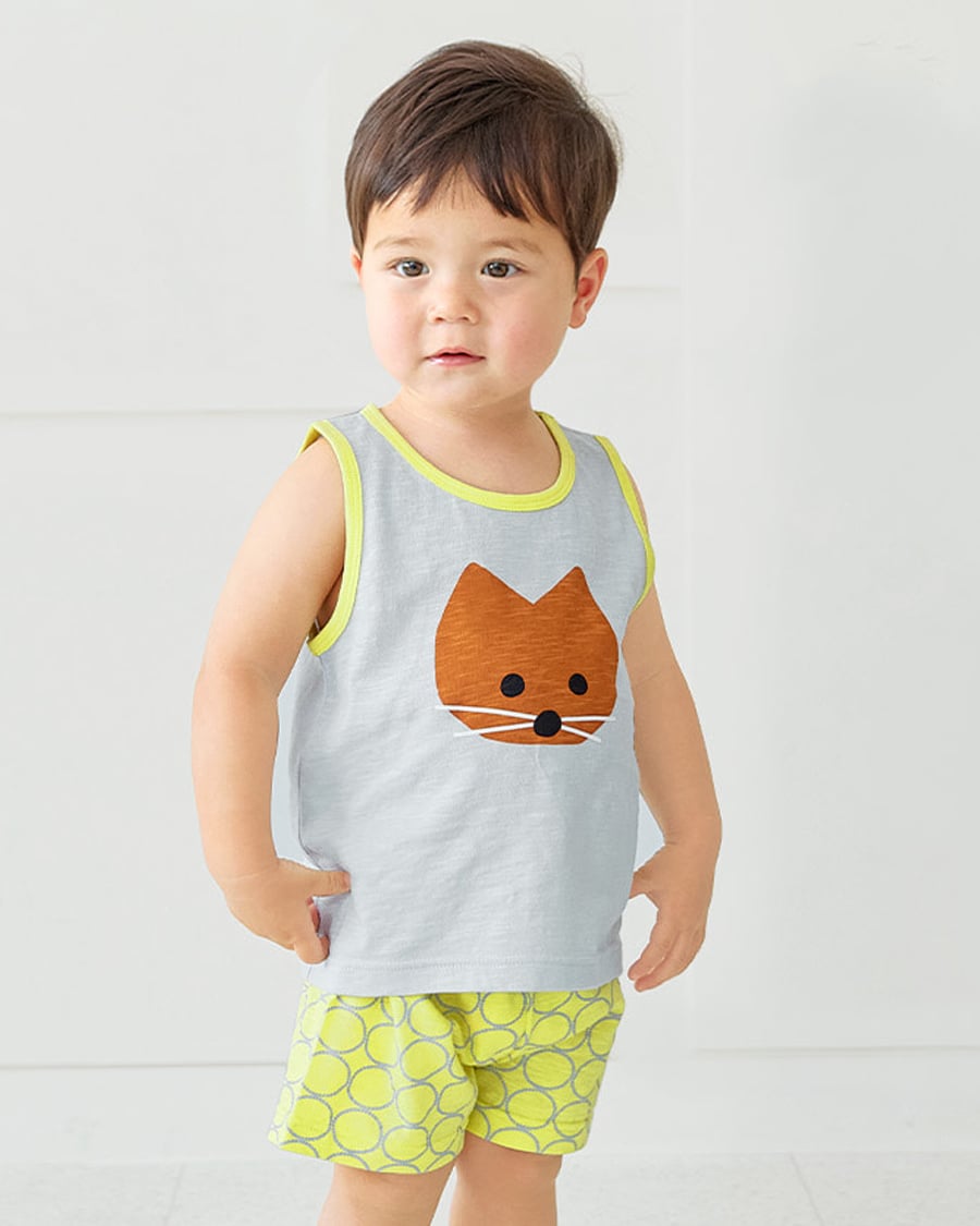 Bộ đồ ba lỗ cotton mịn bé trai và bé gái U4072