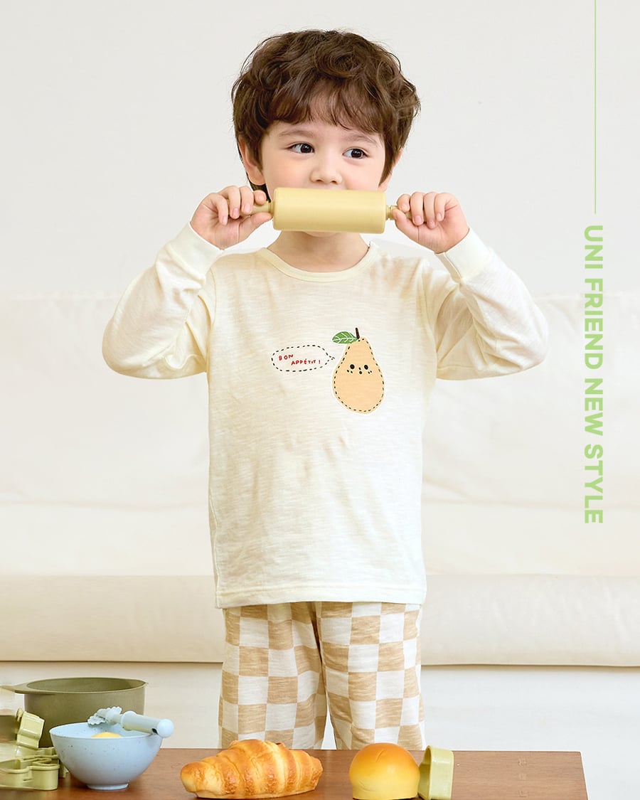 Bộ đồ dài cotton mịn bé trai và bé gái U1236