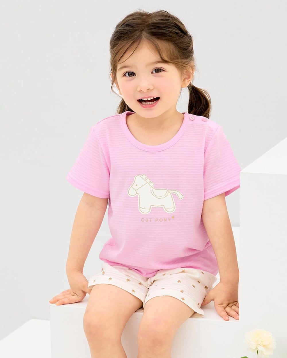 Bộ đồ ngắn cotton giấy bé gái U3206