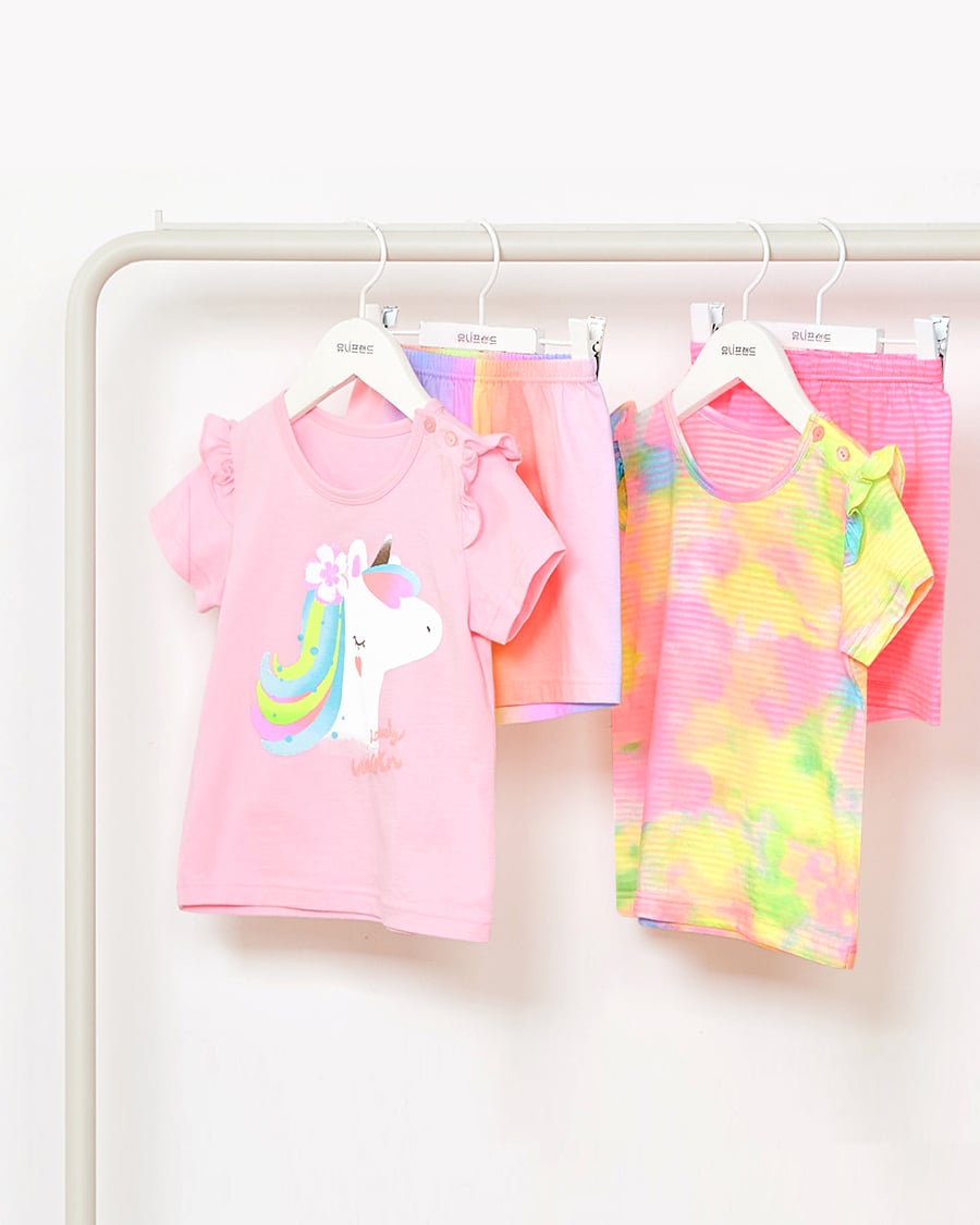 Bộ đồ ngắn cotton mịn bé gái U3112