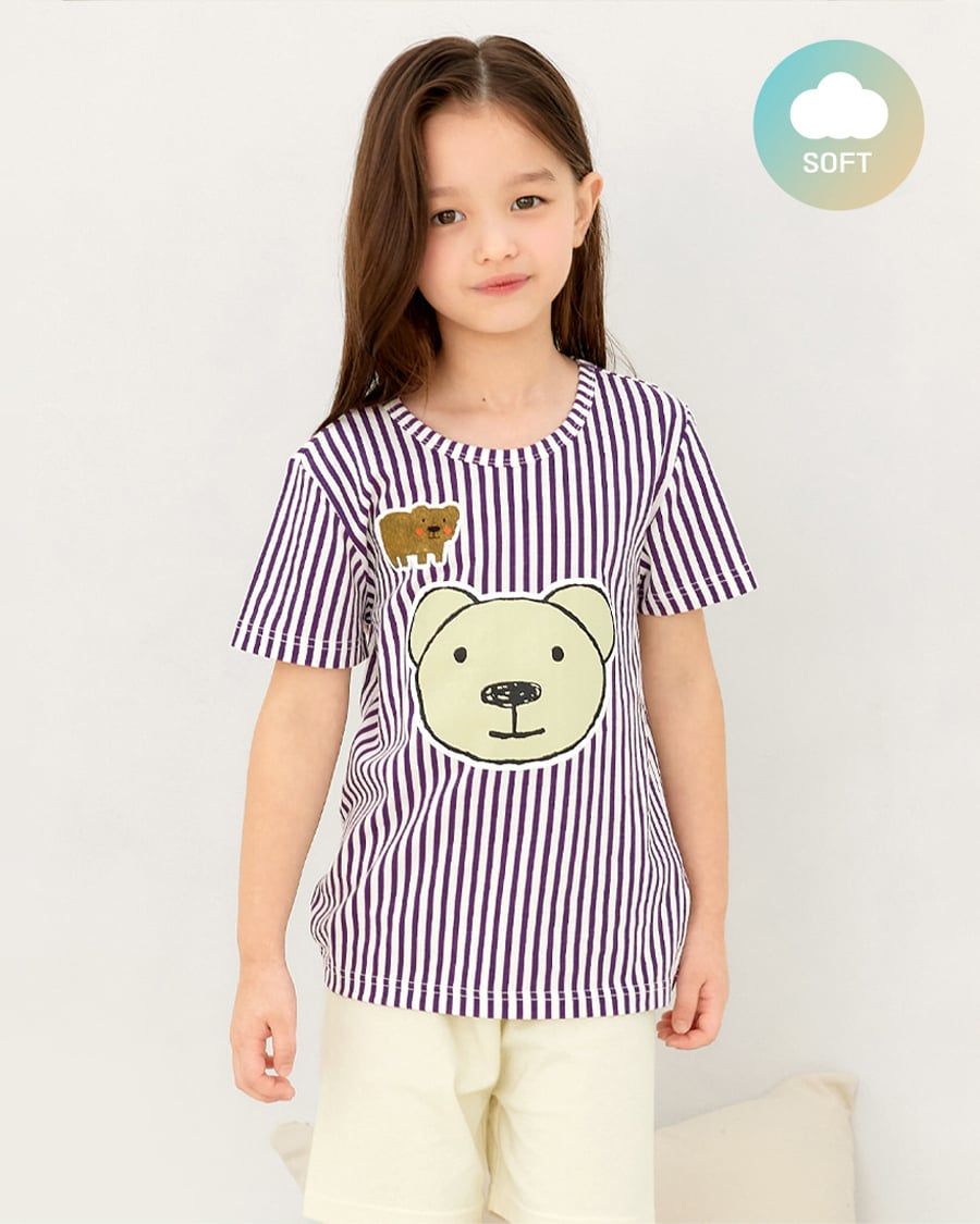 Bộ đồ ngắn cotton mịn bé trai và bé gái U3163