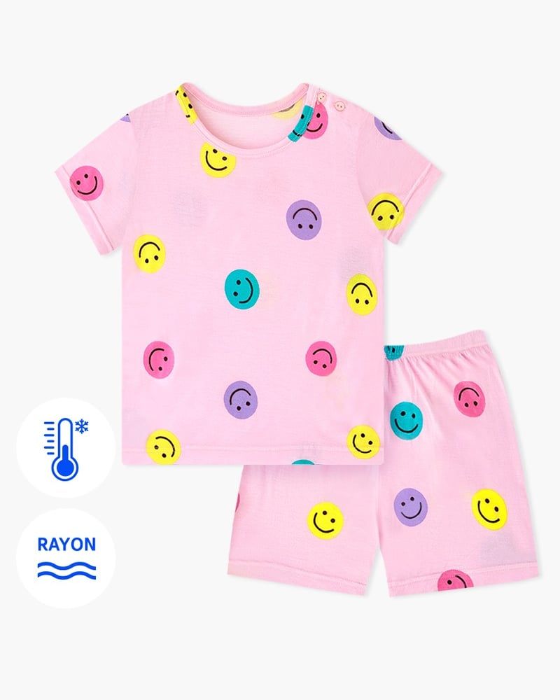 Bộ đồ ngắn Cool Feel mịn mỏng mát và bé gái U3128