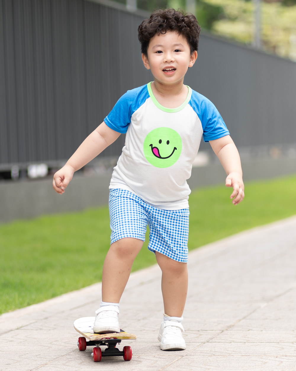 Bộ đồ ngắn Cool Feel mịn mỏng mát bé trai và bé gái U3169