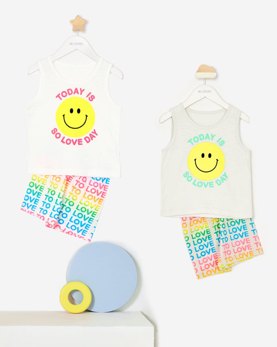 Bộ đồ ba lỗ cotton mịn bé gái U4051